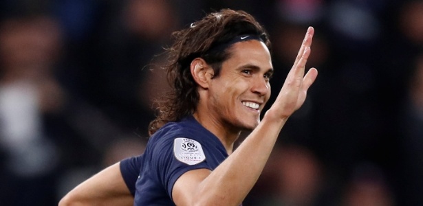Cavani comemora gol do PSG sobre o Reims - Christian Hartmann/Reuters - Christian Hartmann/Reuters