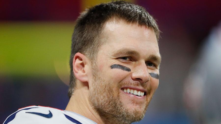 Tom Brady sorri antes do Super Bowl LIII, disputado no dia 3 de fevereiro - Kevin C. Cox/Getty Images/AFP