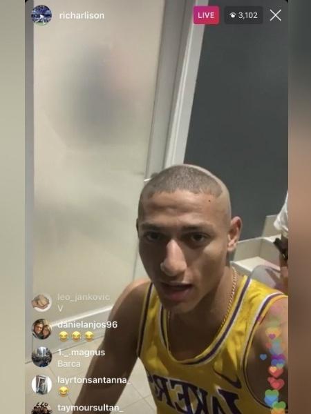Richarlison imita penteado "Cascão" de Ronaldo - reprodução/Instagram