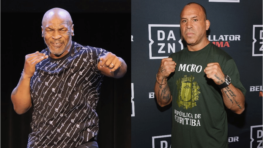 Mike Tyson e Wanderlei Silva: vem luta por aí? - Donald Kravitz/Getty Images e Dave Kotinsky/Getty Images for Bellator MMA