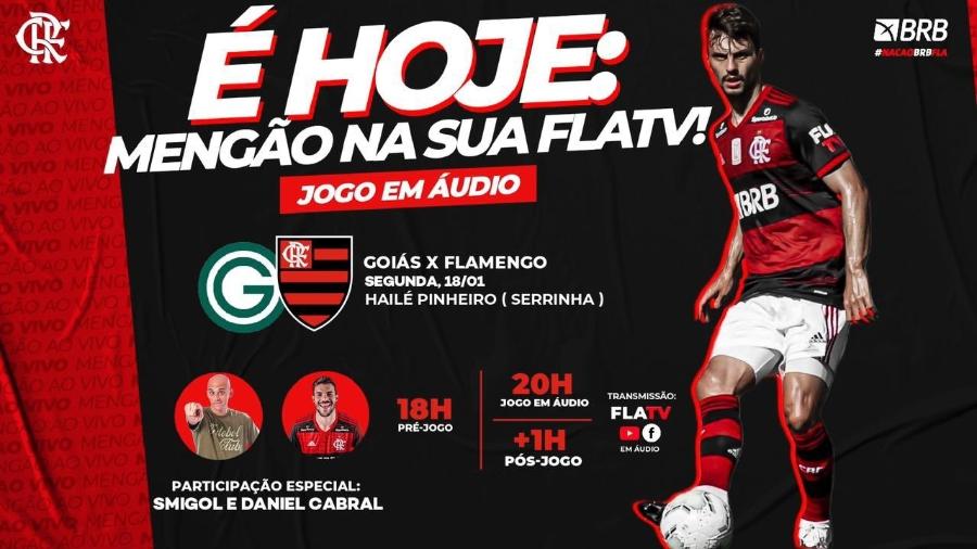 Volante do Flamengo é escalado para transmissão em canal do clube - Reprodução/Twitter