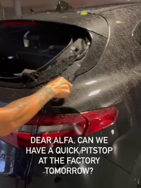 Chuva de granizo quebra vidros de carro de Kimi Raikkonen - Reprodução/Instagram