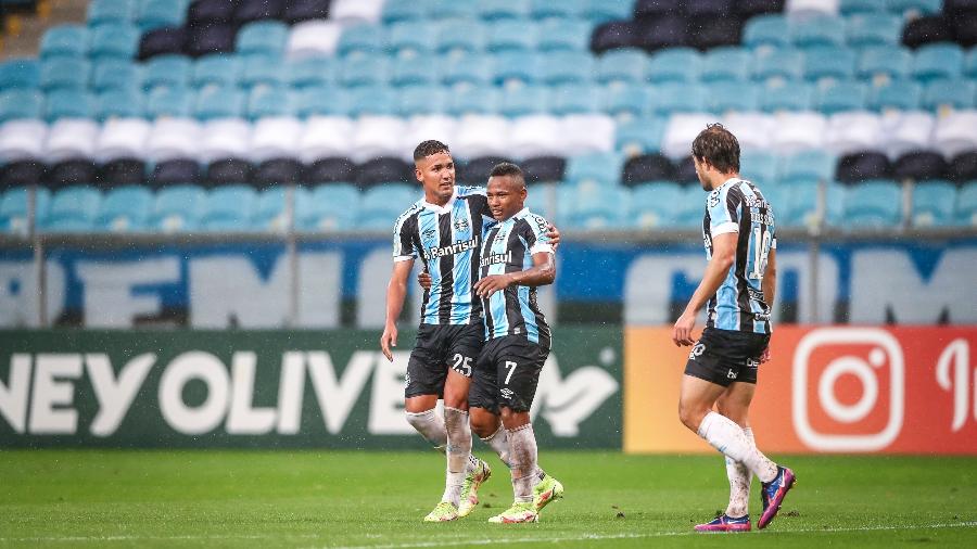 O Grêmio embalou e mira permanecer na primeira divisão do Brasileiro - Lucas Uebel/Grêmio FBPA