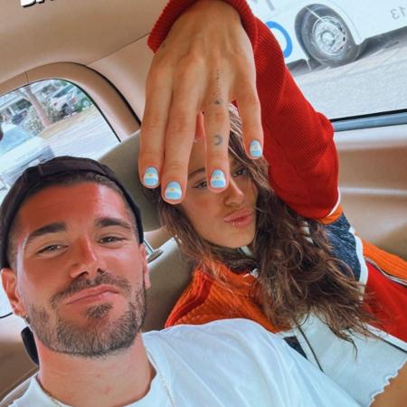 Rodrigo De Paul e a namorada, a cantora argentina Tini Stoessel - Reprodução/Instagram