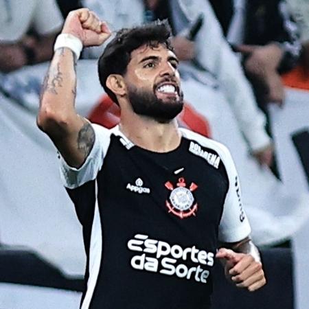 Yuri Alberto, do Corinthians, celebra gol sobre o Novorizontino Yuri Alberto, do Corinthians, celebra gol sobre o Novorizontino
