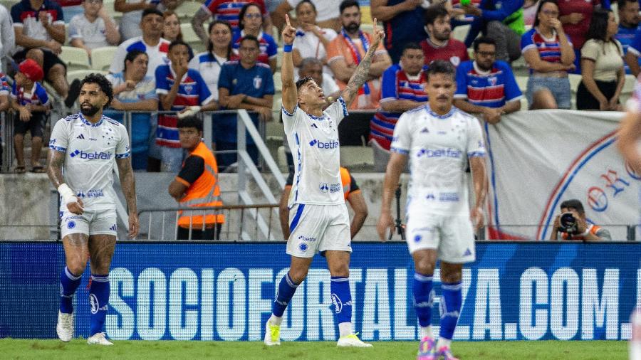 Kaio Jorge comemora gol marcado pelo Cruzeiro contra o Fortaleza, pelo Brasileirãio Kaio Jorge comemora gol marcado pelo Cruzeiro contra o Fortaleza, pelo Brasileirãio