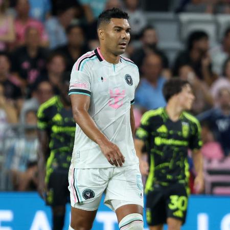 Casemiro em ação em Inter Miami x Columbus Crew, jogo da MLS