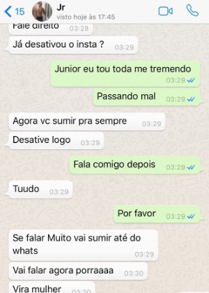 Juninho ameaça 2 - Reprodução - Reprodução