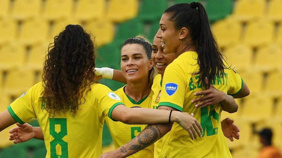 Seleção confirma o favoritismo e vence a segunda na Copa América feminina - Juan BARRETO / AFP
