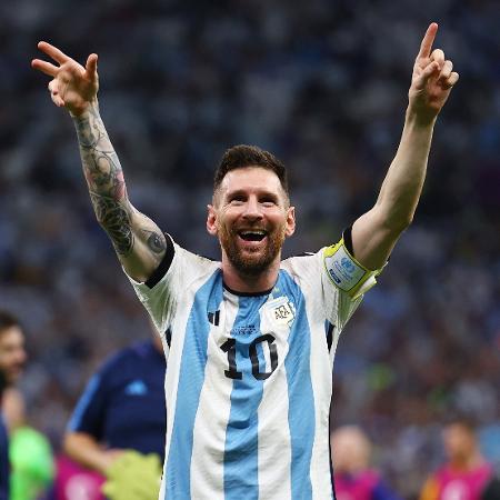 Lionel Messi comemora classificação da Argentina sobre a Holanda pela Copa do Mundo - REUTERS/Kai Pfaffenbach
