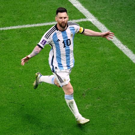 Lionel Messi comemora gol contra a Croácia pela semifinal da Copa do Mundo - REUTERS/Hannah Mckay
