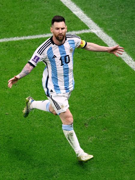 Messi comemora gol contra a Croácia pela semifinal da Copa do Mundo - REUTERS/Hannah Mckay