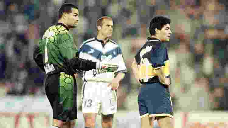 Chilavert, pelo Velez, e Maradona, pelo Boca Junios - Reuters
