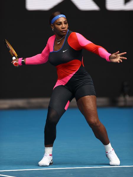 Serena Williams na primeira rodada do Australian Open 2021 - Getty Images