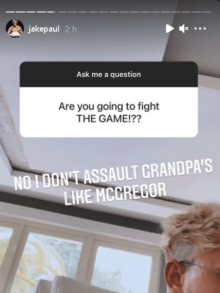 Jake Paul provocou McGregor no Instagram - Reprodução