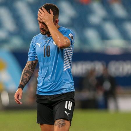 Arrascaeta defendendo o Uruguai - Gil Gomes/AGIF