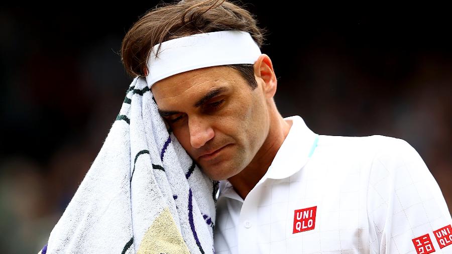 Roger Federer foi eliminado nas quartas de final de Wimbledon e não decidiu sobre presença em Tóquio - Getty Images