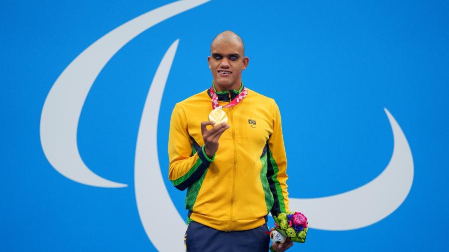 Wendell Belarmino é medalha de ouro nos 50m livre da classe S11 nas Paralimpíadas 2020 - OIS/Thomas Lovelock