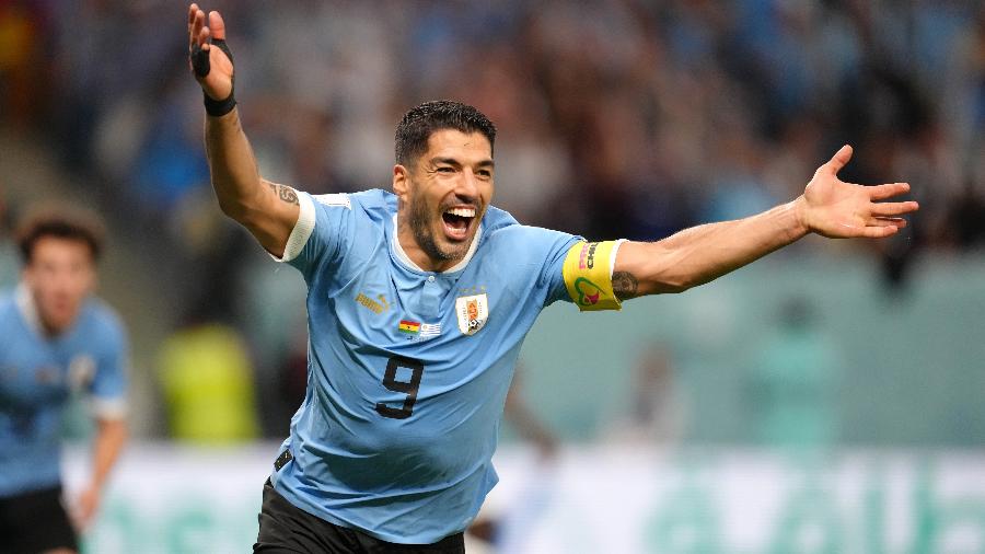 Luis Suarez comemora gol do Uruguai na partida contra Gana na Copa do Mundo - Nick Potts - PA Images/PA Images via Getty Images