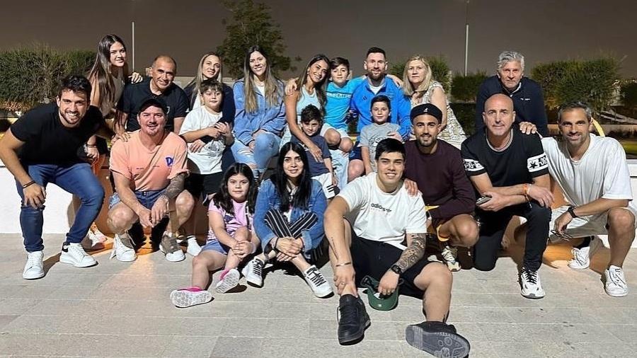 Messi passa folga com familiares no Qatar - Reprodução/Instagram