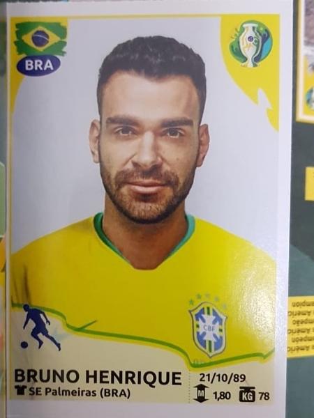 Figurinha de Bruno Henrique no álbum da Copa América - UOL