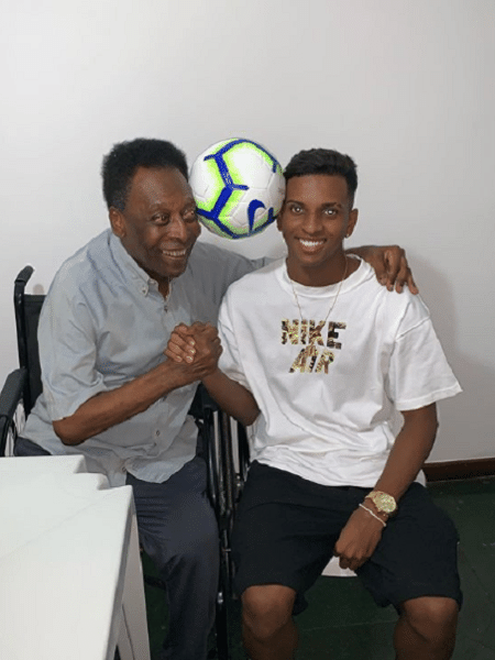Pelé e Rodrygo se encontraram - Reprodução/Instagram