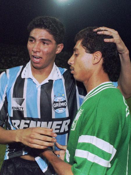 Jardel, centroavante do Grêmio, pela Libertadores 1995 - Reuters