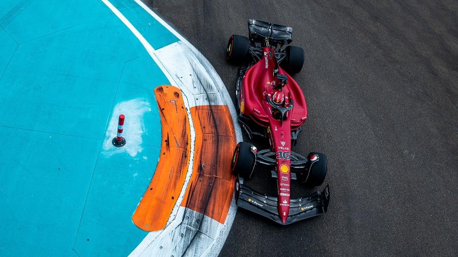 O monegasco Charles Leclerc durante o segundo treino livre para o GP de Miami - Ferrari