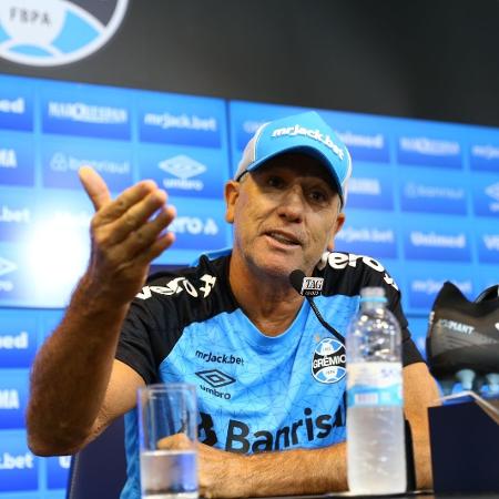 Renato Gaúcho, técnico do Grêmio, concede entrevista coletiva no CT do clube - Lucas Uebel/Grêmio FBPA