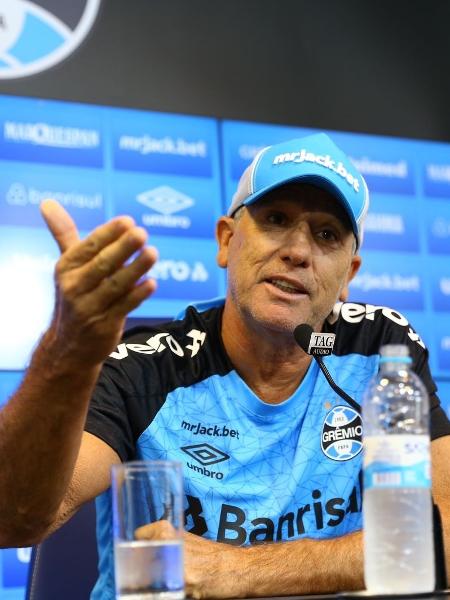 Renato Gaúcho, técnico do Grêmio, concede entrevista coletiva no CT do clube - Lucas Uebel/Grêmio FBPA