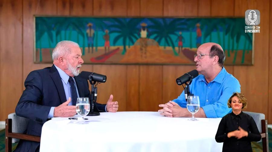 Lula durante a live 'Conversa com o Presidente'