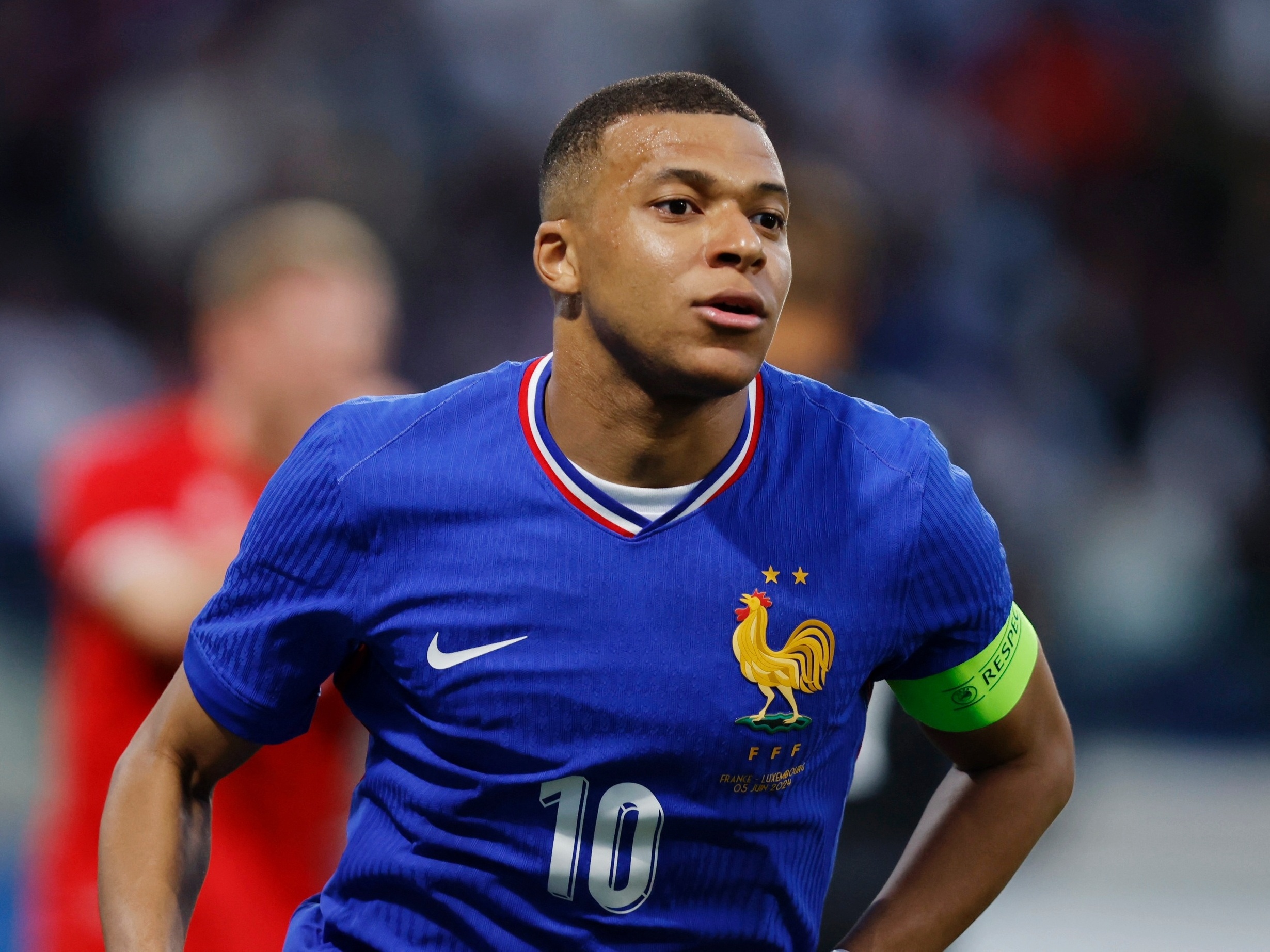 Kylian Mbappé, durante a partida da França contra Luxemburgo (Foto: Johanna Geron/REUTERS)