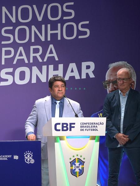 Ednaldo Rodrigues, presidente da CBF, e Dorival Júnior, técnico da seleção