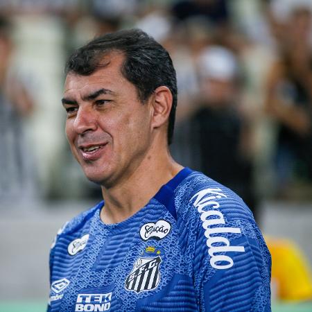 Fábio Carille, técnico do Santos, durante jogo contra o Ceará, pela Série B