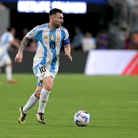 Messi durante a partida contra o Canadá na Copa América 2024