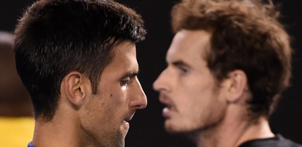 Novak Djokovic e Andy Murray em partida no Aberto da Austrália deste ano - AFP PHOTO/WILLIAM WEST