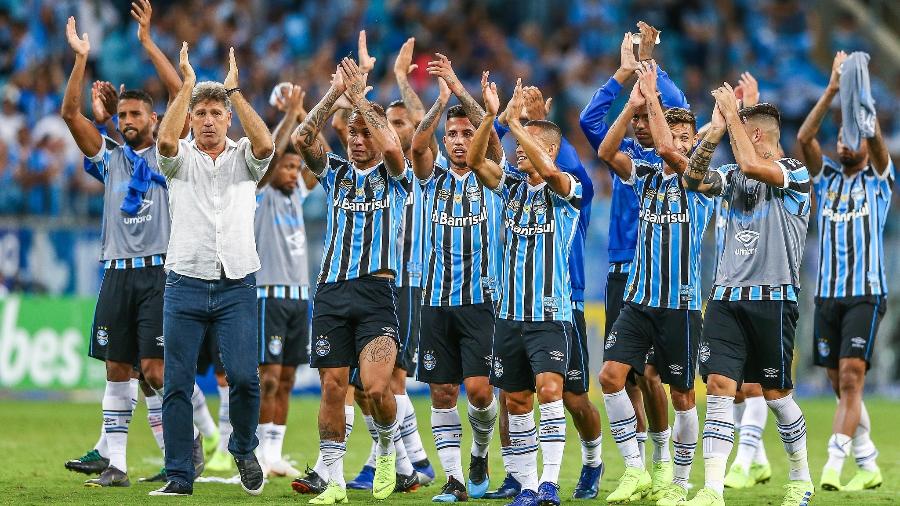 Grêmio de Renato Gaúcho vai jogar quartas de final sem zaga titular e com volante improvisado na defesa - Lucas Uebel/Grêmio