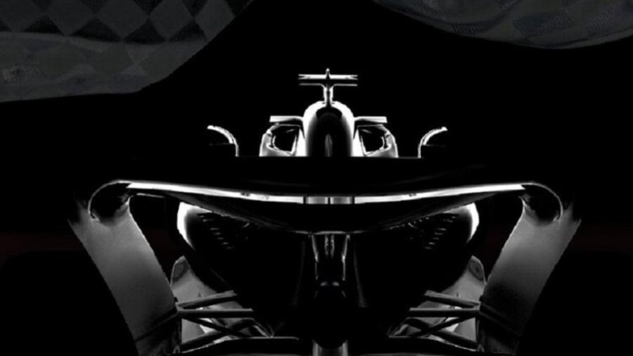 Imagem que a F-1 vazou do carro-conceito que será apresentado em Silverstone, na quinta-feira - Fórmula 1