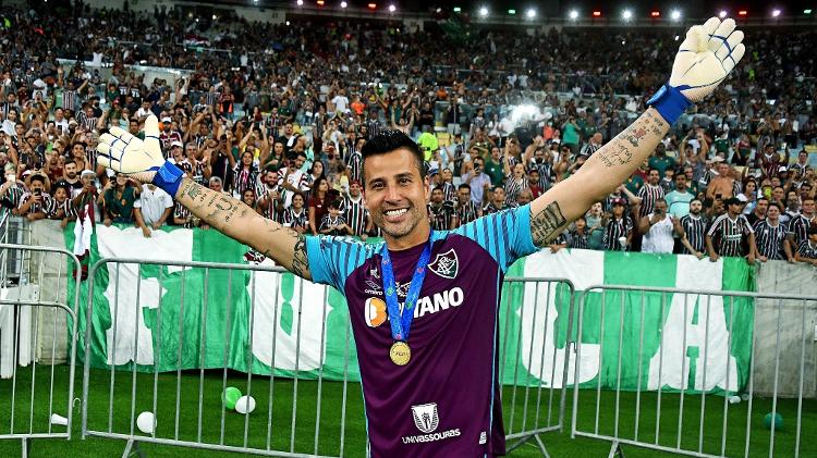 O goleiro Fábio, do Fluminense, comemora o título do campeonato carioca - Mailson Santana / Fluminense FC - Mailson Santana / Fluminense FC