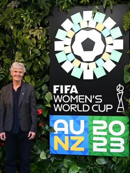 Pia Sundhage, técnica da seleção brasileira, durante sorteio dos grupos da Copa do Mundo Feminina  - Joe Allison/Getty Images