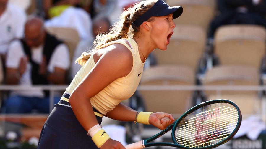 Mirra Andreeva nas quartas de final de Roland Garros