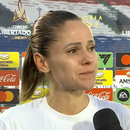 Érika se emociona com gol do penta em Libertadores Feminina