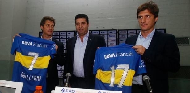 Irmãos Schelotto foram apresentados nesta quarta-feira (02) no Boca Juniors - Reprodução/Twitter