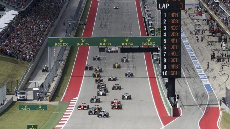 Pilotos aceleram na largada dos GP dos EUA, em Austin, capital do Texas - REUTERS/Adrees Latif
