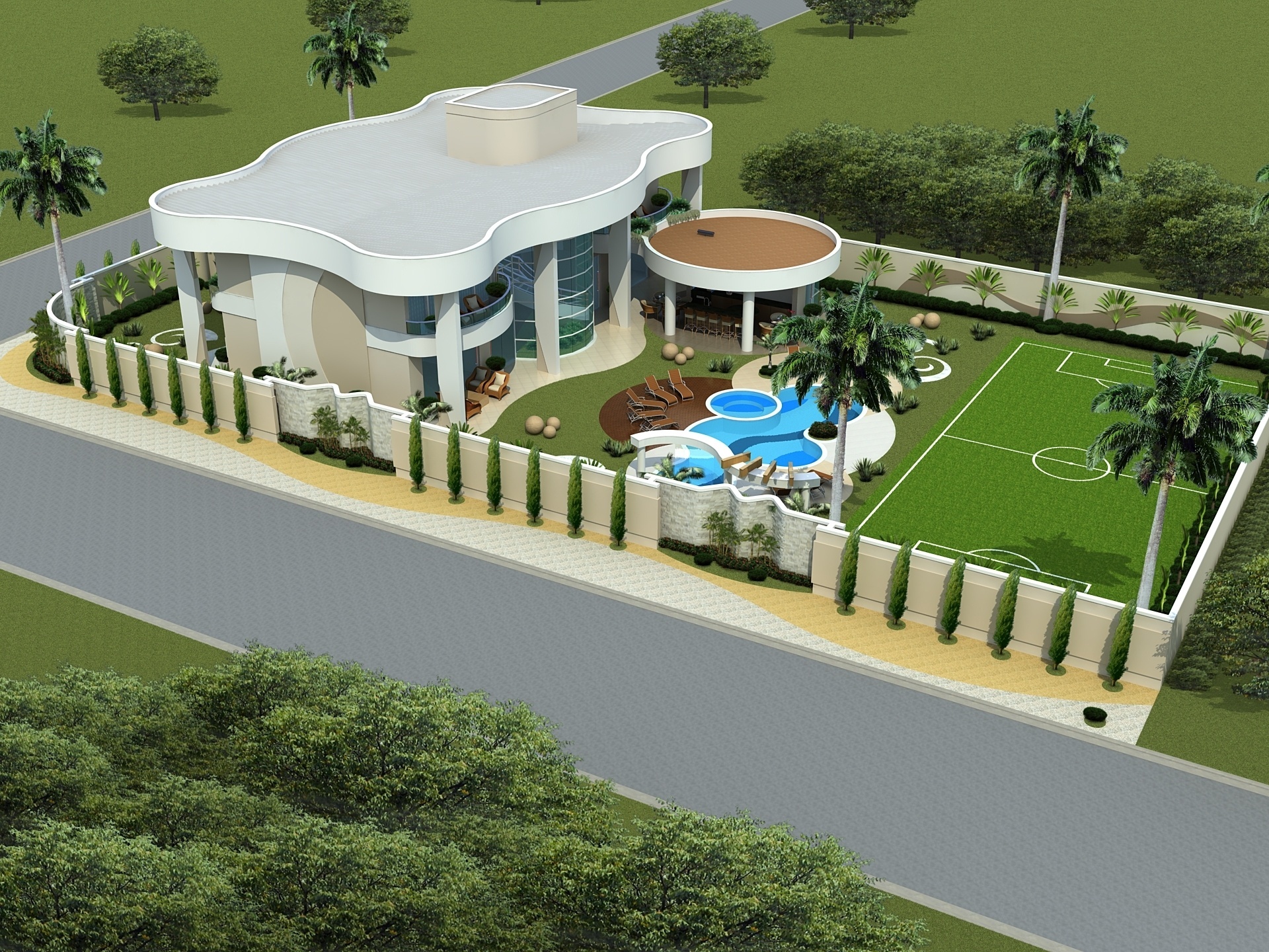 Projeto da casa do brasileiro Ismaily que está sendo construída no interior de Mato Grosso do Sul - Divulgação