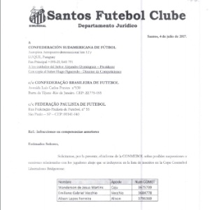 Documento Santos - Reprodução - Reprodução