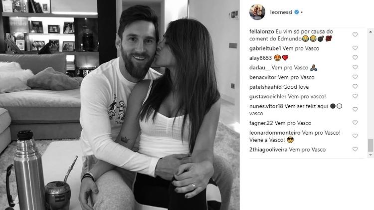 Vascaínos invadem publicação de Messi no Instagram - Reprodução - Reprodução