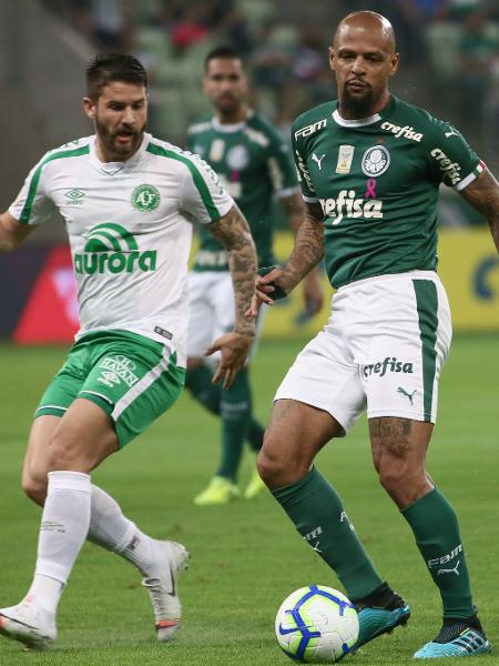 Felipe Melo, durante partida entre Palmeiras e Chapecoense - Marcello Zambrana/AGIF