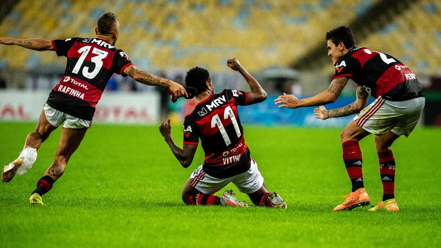 Jogadores do Flamengo devem entrar normalmente em campo no jogo de hoje - Marcelo Cortes/Flamengo