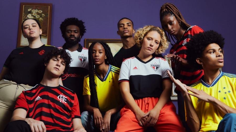 Adidas lança camisa 3 do Cruzeiro, Flamengo, Internacional e São Paulo para a temporada 2022 - Divulgação Adidas